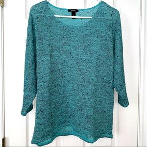 ALFANI lightweight teal and black batwing sweater